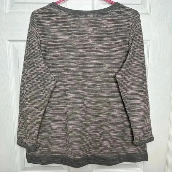H&M Marled Sweatshirt Pullover Grey & Pink Size  Medium - Picture 12 of 16